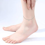 S925 Sterling Silver Geometric Ankle for Women Girls Gifts
