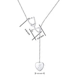 925 Sterling Silver Alphabet Initial Letter Medical Stethoscope Heart Lariat Necklace for Women Doctor Nurse Graduation Gift