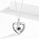 Sterling Silver Heart Urn Necklace for Ashes Cremation Keepsake Pendant Necklace for Women