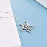 925 Sterling Silver Celtic Jewelry Two-Tone Irish Knot Pendant Necklace Mothers Day Jewelry Gifts for Mom Ladies Women