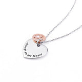 Sterling Silver Forever Love Animal Paw Heart Pendant Necklace for Women Girlfriend Daughter Graduation Gift