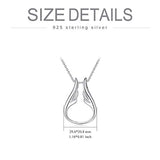 Sterling Silver Angle Wing Pendant Necklace  Jewelry for Women Gifts