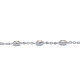 Rhodium Plated Sterling Silver by The Yard Wedding Delicate Bracelet