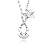  Silver Infinity of Life Eternity Memorial Urn Necklace