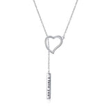 Adjustable Heart-shaped Y Shaped Lariat Necklace
