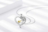 Wholesale  Heart Necklace Cubic Zirconia Snail Pendant Necklace