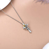 925 Sterling Silver Infinity Daisy Flower Cross Pendant Necklace Jewelry Birthday Gifts for Women
