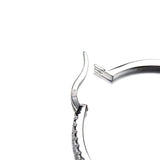 Sterling Silver Hoop Earrings Large Hoops Big CZ Hoop Earrings for Women