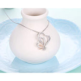 925 Sterling Silver Cubic Zirconia Heart Pendant Necklace for Women Birthday Gifts
