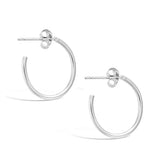 Gold Plated Sterling Silver Small Dainty Thin Tube Oval Half Open Post Hoop Earrings Jewelry Gift for Women Girls