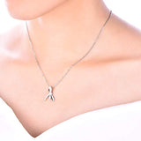 925 Sterling Silver Cubic Zirconia Dragonfly Pendant Necklace