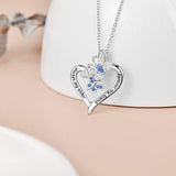 925 Sterling Silver Butterfly CZ Sister Necklace for Women, Always My Sister Forever My Friend Necklace Graduation Gift for Soul Sister