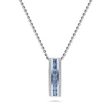 Silver Bar  Pendant Necklace