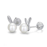 Pearl Rabbit Earrings