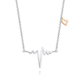 Silver Heartbeat Jewelry  Necklace Pendant