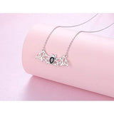 S925 Sterling Silver Bat Animal Pendant Necklace for Women