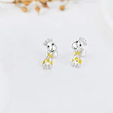925 Sterling Silver Giraffe Stud Earrings Birthday Gifts for Women