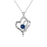  Silver I Love You Heart Necklace