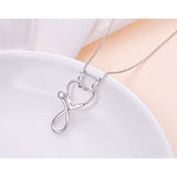 S925 Sterling Silver Jewelry Open Nurse Stethoscope Pendant Necklace For Her, Wife, Girlfriend