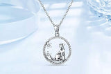 Animal Necklace 925 Sterling Silver Cute Dog Animal Jewelry  Pendant Necklace for Women/Girlfriend Teens Gift