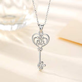 S925 Sterling Silver V&A Bless Key of Happiness Pendant Necklace