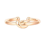 14K Gold Plated 925 Sterling Silver Rings for Women | Promise Rings for Her | Love Knot Stackable Rings | Gold Rings