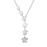 Sterling Silver Star Choker Necklace 14K Gold Plated Cubic Zirconia CZ Dainty Necklace Fine Jewelry