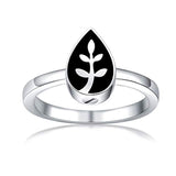 Silver Leaf Urn Ring