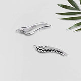 Sterling Silver Leaf Earrings Fashionable, Chic & Modern