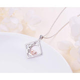 Love Heart Necklace Jewelry Sterling Silver Pendant Necklace Meaning I Love You for Women