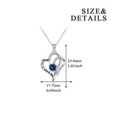 Sterling Silver I Love You Heart Necklace, Romantic Valentines Day Love Jewelry Gifts for Her