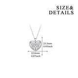 Celtic Jewelry for Women Sterling Silver Celtic Knot Love Heart Pendant Necklaces for Women
