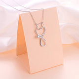 S925 Sterling Silver Jewelry Open Nurse Stethoscope Pendant Necklace For Her, Wife, Girlfriend