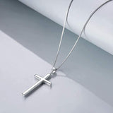 Sterling Silver Cross Necklace Philippians 4:13 I Can Do All The Things Inspirational Necklace  for Women Men 20'' (A-cross necklace)
