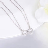 S925 Sterling Silver Infinity Anklet Adjustable Foot Anklet Double chain