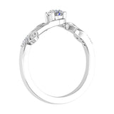 1/5 Carat Diamond Engagement Band Promise Ring in 14K Gold
