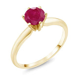 14K Gold Red Ruby  Engagement  Ring