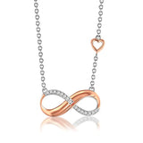 Silver   Infinity Heart Lucky Necklace 