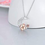 Silver Clover with Ladybug Pendant