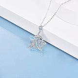 925 Sterling Silver Celtic Jewelry Two-Tone Irish Knot Pendant Necklace Mothers Day Jewelry Gifts for Mom Ladies Women