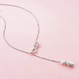 925 Y Necklace Sterling Silver Infinity Necklace for Women Snake Pendant Jewelry with Gift Box for Girls Mom Daughter Wife Best Friend