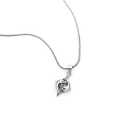 Sterling Silver Two Playful Dolphin Yin Yang Partner Pendant Necklaces with Chain 18 inches