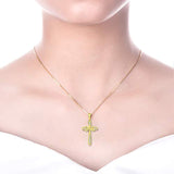 Cross Necklace 925 Sterling Silver Infinity Pendant Religious Jewelry Christian Baptism Gift