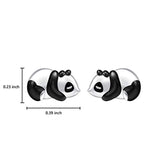 925 Sterling Silver Cute Animal Panda Bear Stud Earrings for Women Girls Birthday Gift