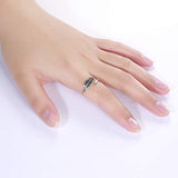 Sterling Silver Feather Ring Adjustable Open-Style Ring Sizes 6.5-9.5