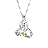 Silver Celtic Trinity Knot Pendant Necklace
