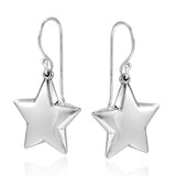 Simply Adorable Lucky Stars 925 Sterling Silver Dangle Drop Earrings