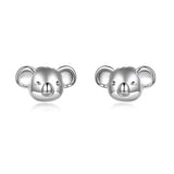  Silver Koala Stud Earrings