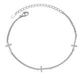 S925 Sterling Silver Small Cross Bracelet