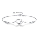 925 Sterling Silver Bracelet for Women Adjustable Christmas Bracelet Gifts for Women Girls Girlfriend